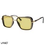 عکس از عینک دید در شب MAYBACH با فریم خلبانی، رنگ طلایی و مشکی و لنز زرد مدل 88034
