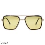عکس از عینک دید در شب MAYBACH با فریم خلبانی، رنگ طلایی و مشکی و لنز زرد مدل 88034