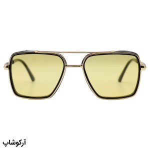 عکس از عینک دید در شب MAYBACH با فریم خلبانی، رنگ طلایی و مشکی و لنز زرد مدل 88034