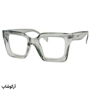 عکس از عینک برند Celine با فریم رنگ سبز براق، مربعی شکل و لنز بی‌رنگ و شفاف مدل S1304-1