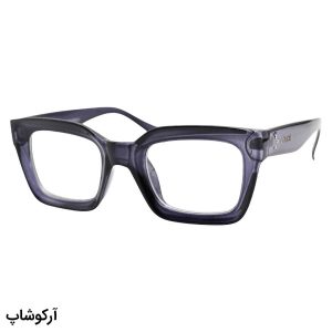 عکس از عینک شب سلین با فریم رنگ بنفش براق، مستطیلی شکل و لنز بی‌رنگ و شفاف مدل 1735-1
