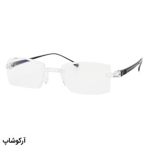 عکس از عینک مطالعه ناخنی و دو دید نزدیک بین، طرح فریم لس و دسته مشکی مدل 31269