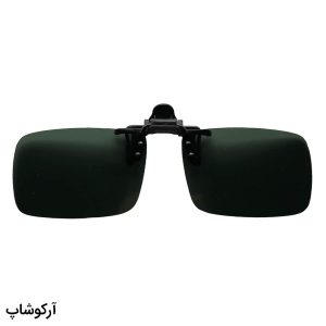 عکس از کاور آفتابی لنز عینک طبی با رنگ سبز، پلاریزه و شکل مستطیلی مدل 992809