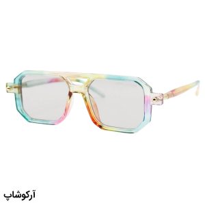 عکس از عینک آفتابی مارک جیکوبز با فریم مربعی، چند رنگ (آبنباتی)، دسته مدادی و لنز دودی مدل 8709