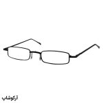 عکس از عینک مطالعه نزدیک بین با طرح خودکاری، فریم مستطیلی، رنگ مشکی و قاب زرد