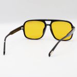 عکس از عینک دید در شب TOM FORD با فریم مشکی رنگ، شکل خلبانی و لنز زرد رنگ مدل E5159