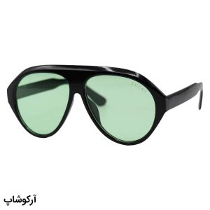 عکس از عینک شب GUCCI با فریم مشکی رنگ، شکل خلبانی، سایز بزرگ و عدسی سبز رنگ مدل 94533