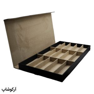 عکس از باکس و جعبه 15 تایی عینک طبی با رنگ مشکی، جنس چرم و درب مگنتی (فایل) مدل 992825