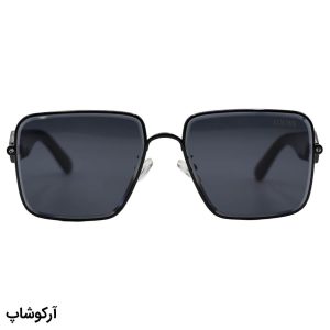 عکس از عینک آفتابی زنانه LOEWE با فریم مربعی شکل، مشکی رنگ، جنس فلزی و دسته مشکی مدل 5G95