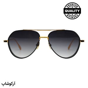 عکس از عینک آفتابی DITA با فریم خلبانی، رنگ مشکی و طلایی و عدسی دودی سایه روشن مدل DTS173 01
