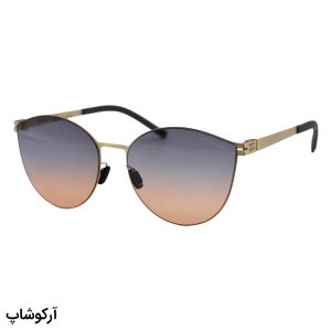 عکس از عینک آفتابی آیس برلین با فریم طلایی رنگ، شکل گربه‌ای و لنز دو رنگ (دودی و نارنجی) مدل PS18026