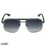 عکس از عینک آفتابی Cartier با فریم شکل هندسی، رنگ نوک مدادی، دسته چوبی و لنز دودی سایه روشن مدل 2524