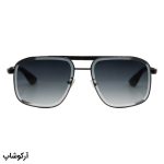عکس از عینک آفتابی Cartier با فریم شکل هندسی، رنگ نوک مدادی، دسته چوبی و لنز دودی سایه روشن مدل 2524