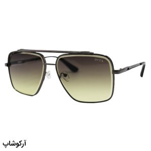 عکس از عینک آفتابی لاکچری DITA با فریم مربعی شکل، رنگ نوک مدادی و لنز سبز سایه روشن مدل D2001