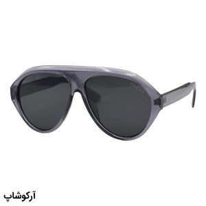 عکس از عینک آفتابی GUCCI با فریم طوسی رنگ، شکل خلبانی، سایز بزرگ و لنز دودی تیره مدل 94533