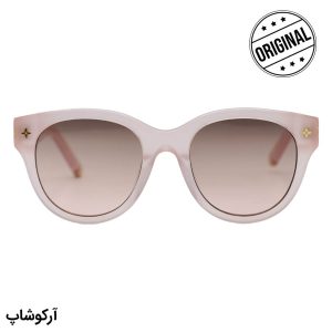 عکس از عینک آفتابی اصل LOUIS VUITTON با فریم گرد، رنگ بژ و لنز قهوه‌ای سایه روشن مدل Z1707E 93L
