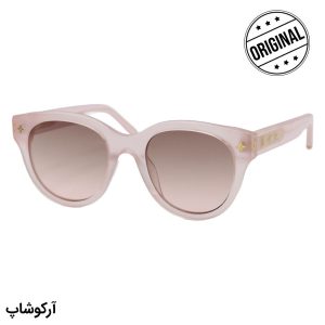 عکس از عینک آفتابی اصل LOUIS VUITTON با فریم گرد، رنگ بژ و لنز قهوه‌ای سایه روشن مدل Z1707E 93L