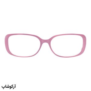 عکس از عینک مطالعه نزدیک بین با فریم مستطیلی شکل، رنگ بنفش و دسته فنری مدل D7013