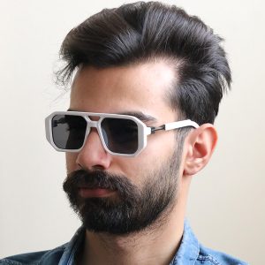 عکس از عینک Marc Jacobs با فریم مربعی شکل مدل 53336 بر روی صورت محمدحسین ابراهیم زاده