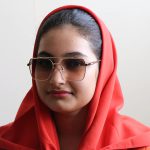 عکس از عینک آفتابی زنانه Cartier با فریم شکل مربعی مدل 23071 بر روی صورت فاطمه ابراهیم زاده