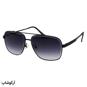 عکس از عینک آفتابی لاکچری لویی ویتون با فریم خلبانی، رنگ مشکی براق و لنز دودی سایه روشن مدل 1099
