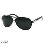 عکس از عینک آفتابی PERSOL با فریم خلبانی، رنگ مشکی، بیس دار و لنز دودی تیره و از جنس شیشه مدل 2405S