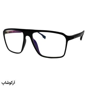 عکس از عینک طبی AX Exchange با فریم شکل خلبانی، رنگ مشکی، بیس‌دار و از جنس TR مدل 5009
