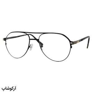 عکس از عینک طبی Ray-Ban با فریم مشکی، شکل خلبانی، از جنس فلزی و دسته رنگ هاوانا و لولا فنری مدل 62293