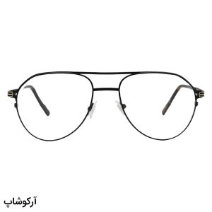 عکس از عینک طبی Ray-Ban با فریم مشکی، شکل خلبانی، از جنس فلزی و دسته رنگ هاوانا و لولا فنری مدل 62293