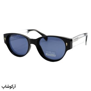 عکس از عینک آفتابی زنانه گوچی با فریم مشکی رنگ، شکل بیضی، دسته سیم‌دار و لنز دودی و پلاریزه مدل 669802