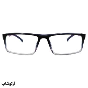 عکس از عینک طبی تونی هیلتون با فریم شکل مستطیلی، رنگ مشکی، از جنس TR و بیس دار مدل 8383