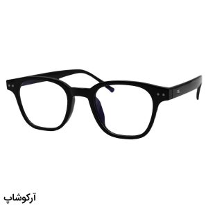 عکس از عینک طبی با فریم مربعی شکل، از جنس کائوچو، رنگ مشکی و لنز بلوکات قابل تعویض 203104