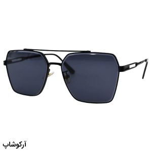 عکس از عینک آفتابی زنانه Cartier با فریم مشکی رنگ، شکل مربعی، از جنس فلزی و لنز دودی تیره مدل 23071