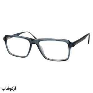 عکس از عینک طبی Emporio Armani با فریم مستطیلی، جنس استات، رنگ آبی و لولا فلزی و فنر دار مدل M2531