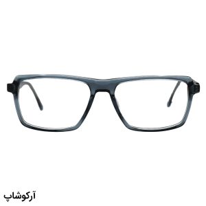 عکس از عینک طبی Emporio Armani با فریم مستطیلی، جنس استات، رنگ آبی و لولا فلزی و فنر دار مدل M2531