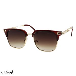 عکس از عینک آفتابی میباخ با فریم کلاب مستر، رنگ قهوه‌ای و طلایی و عدسی قهوه‌ای سایه روشن مدل 3402