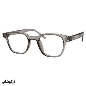 عکس از عینک طبی با فریم مربعی شکل، از جنس کائوچو، رنگ قهوه‌ای و لنز بلوکات قابل تعویض 203104