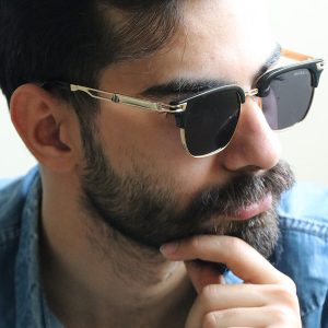 عینک آفتابی میباخ با فریم کلاب مستر مدل 3402 بر روی صورت محمدحسین ابراهیم زاده