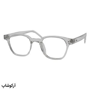 عکس از عینک طبی با فریم مربعی شکل، از جنس کائوچو، بی‌رنگ و شفاف و لنز بلوکات قابل تعویض 203104