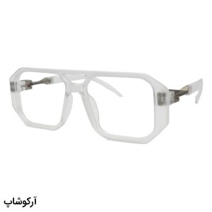 عکس از عینک شب مارک جیکوبز با فریم مربعی شکل، شفاف و بی‌رنگ و لنز بی‌رنگ و شفاف مدل 53336