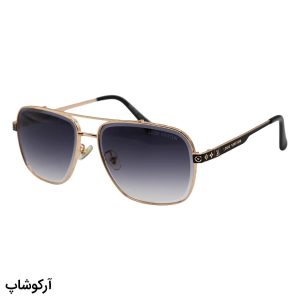 عکس از عینک آفتابی لویی ویتون با فریم خلبانی، طلایی رنگ و عدسی دودی سایه روشن مدل 1099