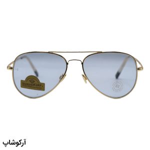 عکس از عینک دید در شب Randolph با فریم خلبانی، طلایی رنگ، لنز شیشه و آبی رنگ مدل CR231