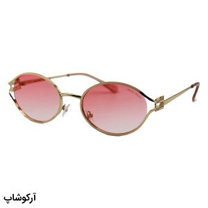 عکس از عینک دید در شب زنانه Miu Miu با فریم شکل بیضی، رنگ طلایی و عدسی صورتی هایلایت مدل 45530