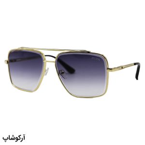 عکس از عینک آفتابی لاکچری DITA با فریم مربعی شکل، طلایی رنگ و عدسی دودی سایه روشن مدل D2001