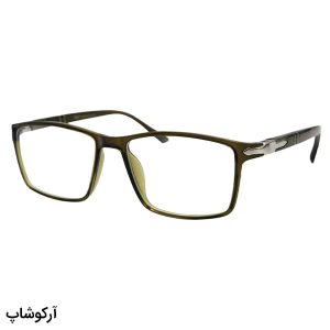 عکس از عینک طبی Persol با فریم مستطیلی شکل، رنگ سبز، از جنس TR و دسته فنردار مدل TR3005