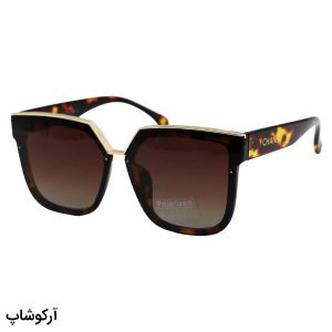 عکس از عینک آفتابی زنانه شنل با فریم هاوانا، شکل مربعی و لنز قهوه‌ای سایه روشن و پلاریزه مدل P6809
