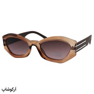 عکس از عینک آفتابی زنانه پلاریزه با فریم عسلی، شکل بیضی، دسته قهوه‌ای مات و لنز قهوه‌ای سایه روشن Celine مدل P88125