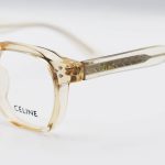 عکس از عینک طبی Celine با فریم فتوکرومیک، مربعی شکل، رنگ عسلی، دسته سیم‌دار و رنگ ثانویه (قرمز) مدل 52608