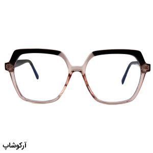 عکس از عینک طبی زنانه Chopard با فریم مشکی و صورتی رنگ، شکل پروانه‌ای، دسته سیم‌دار و لولا فنری مدل 2018