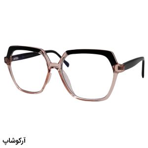 عکس از عینک طبی زنانه Chopard با فریم مشکی و صورتی رنگ، شکل پروانه‌ای، دسته سیم‌دار و لولا فنری مدل 2018